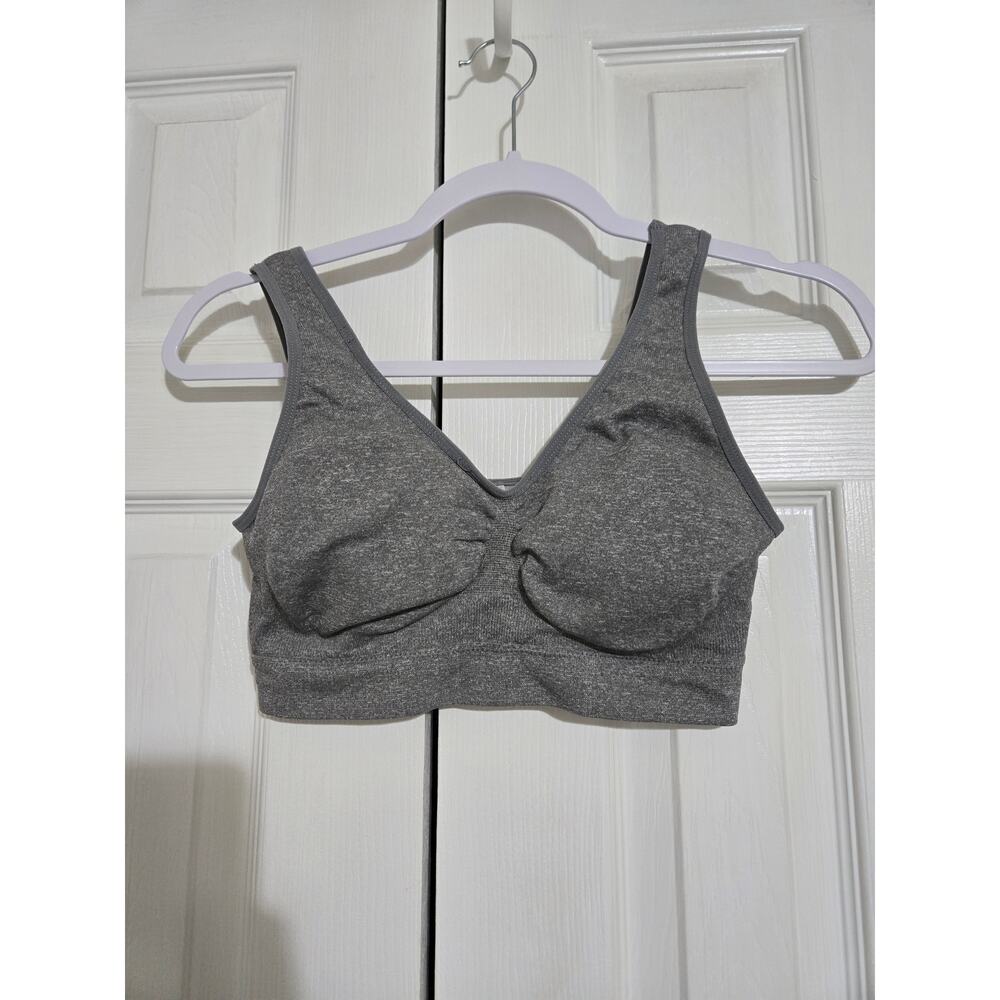 Just be large women's gray sports bra with removable pads